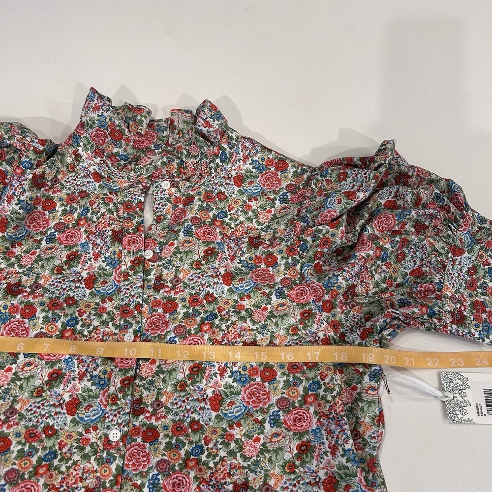 Hyacinth House Louisa Maxi Dress Size M NWT Red Floral Multi Cottage Feminine - Picture 12 of 16